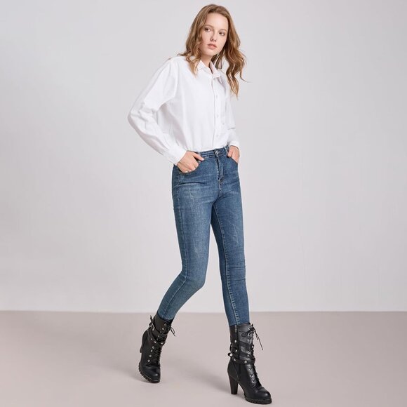 Women's Black Susanny High Heel Platform Lace Up Mid Calf Boots - Picture 2 of 9